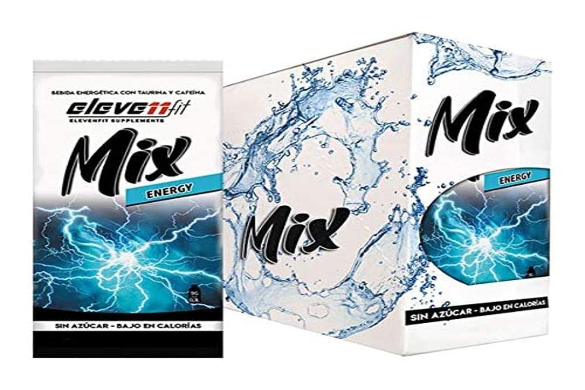 Eleven Fit Mix Instantáneo Sabor Energy Bebida Saludable Sin Azúcar Baja Calorías Caja 24 Sobres