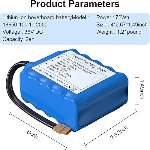 Miniatura 3 de Batería de repuesto recargable para batería de 3,6 V, repuesto recargable para repuesto de batería H3 (10S1P)