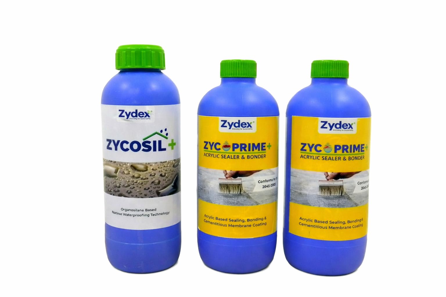 Zycosil+ (1 Litre) Waterproofing Chemical + Zycoprime+ (1 Litre x 2) Acrylic Sealer & Bonder | Nanotechnology Reactive Waterproofing Kit for Terrace, Roof, Walls, Bathrooms & Concrete Protection-image-4