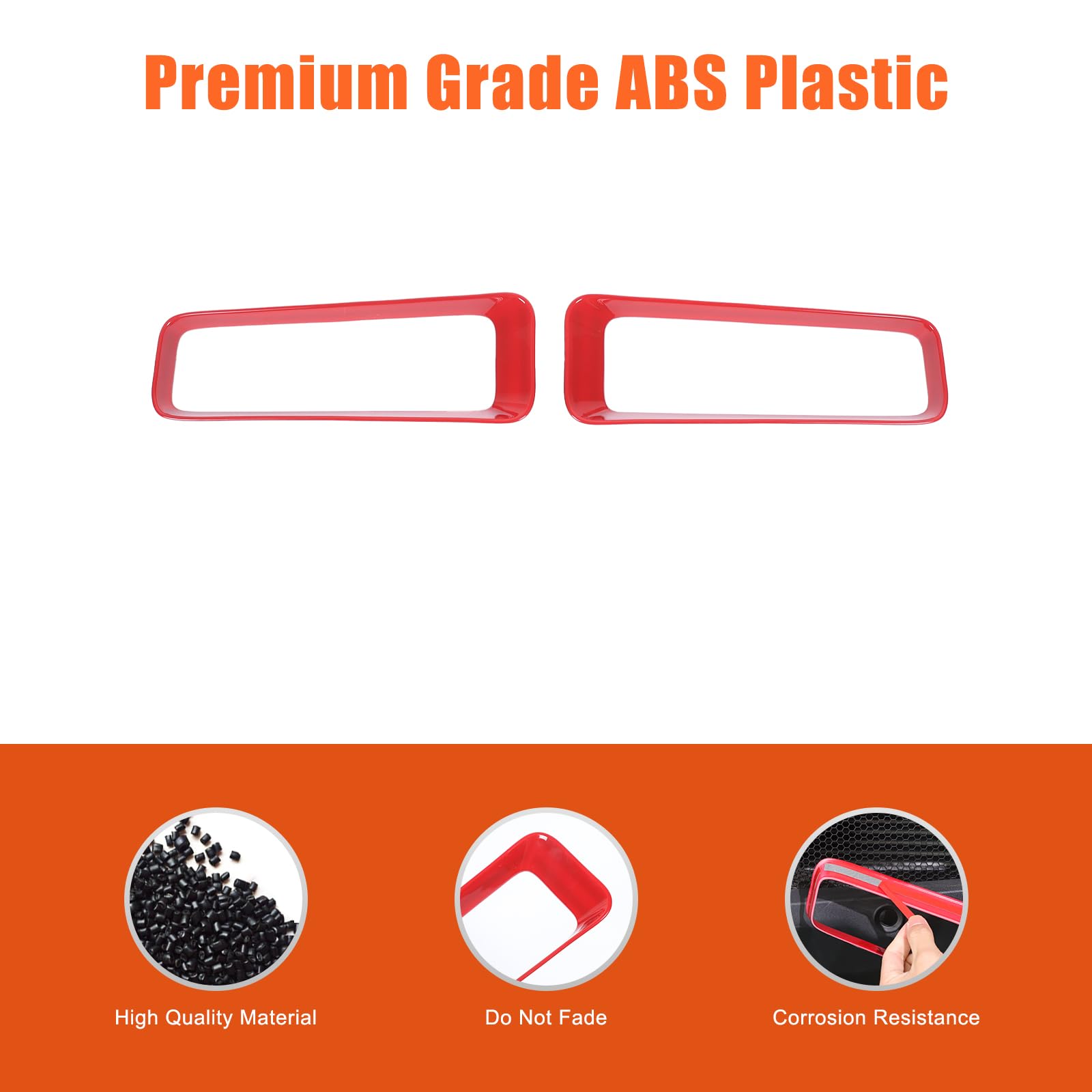 Tumukiw Compatible with INEOS Grenadier 2022-2025 Accessories Front Grill Mesh Inserts, Front Bumper Side Panel Protection Grille Trim (Red)