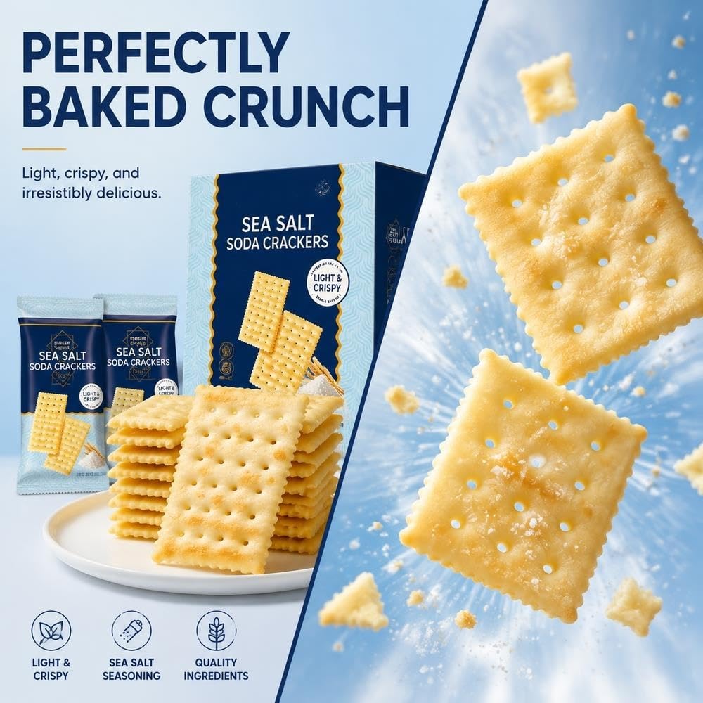 Galletas Al Horno Con Sal Marina Crujientes No Fritas 500g