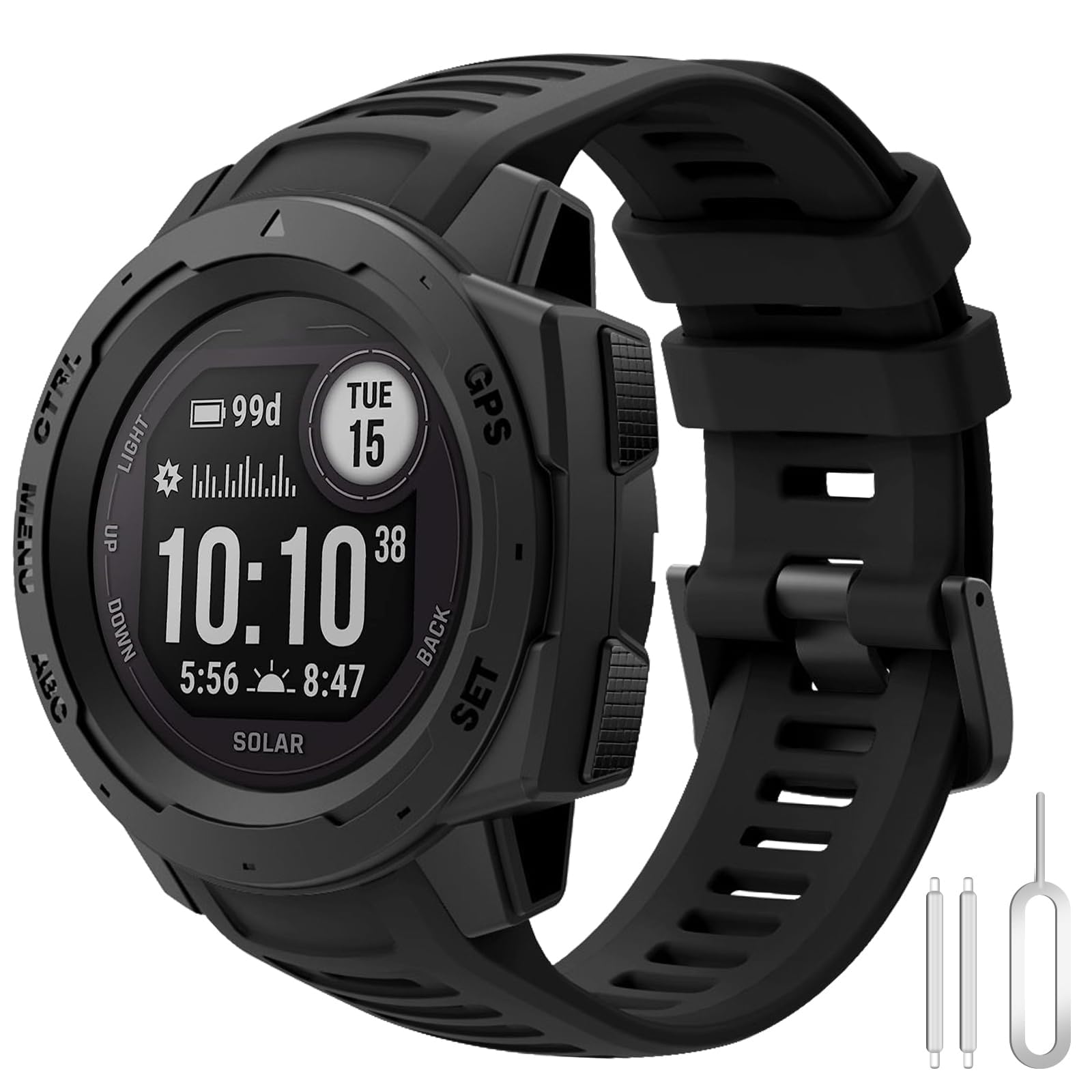 Bransoletka Garmin Instinct 2, silikonowa miękka bransoletka 22 mm, bransoletka sportowa do zegarka Garmin Instinct, Instinct Tactical, Instinct Tide, Instinct Esports, Instinct Solar
