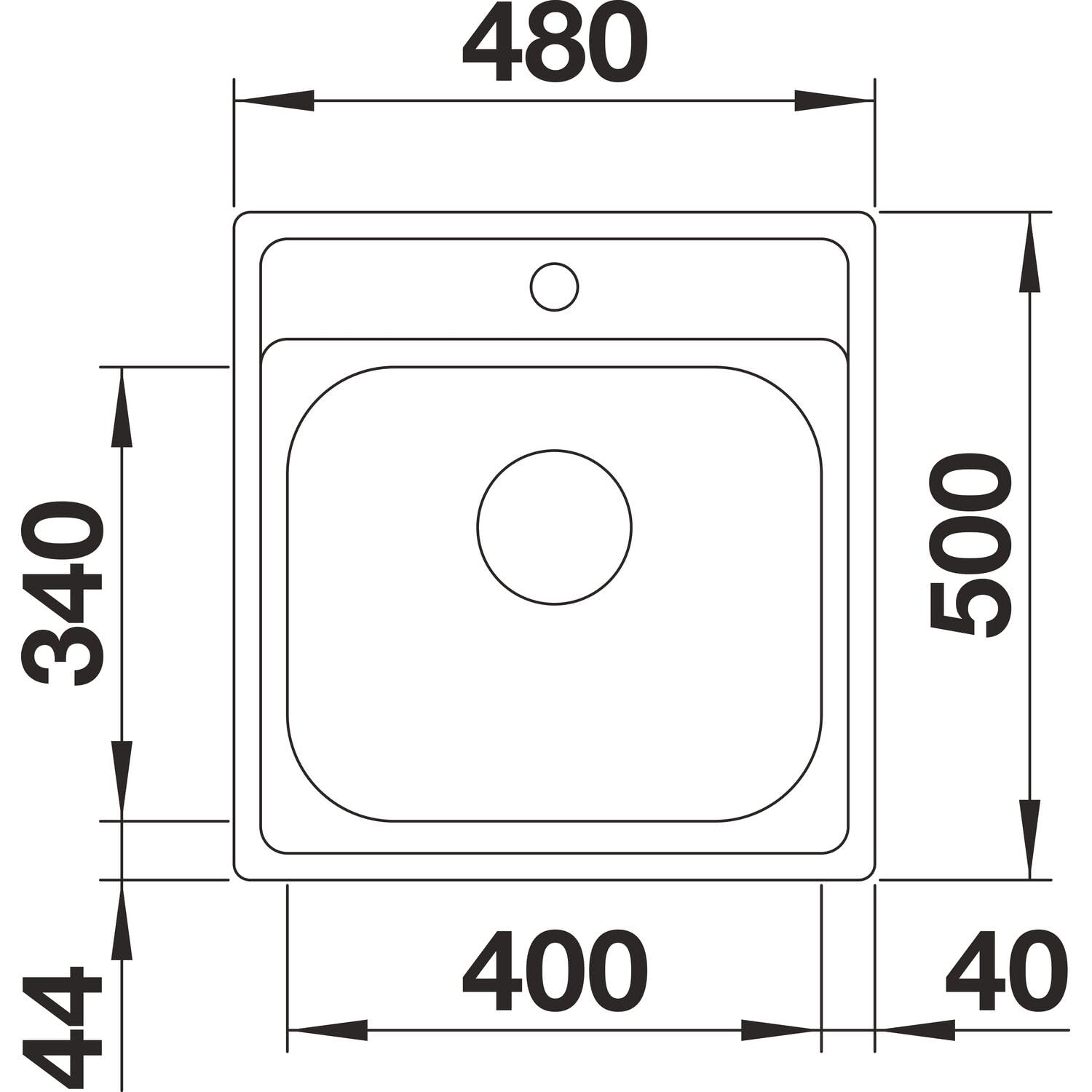 Blanco 525322 | Évier de cuisine en acier inoxydable DANA 45 | Couleur/Finition : Acier brossé