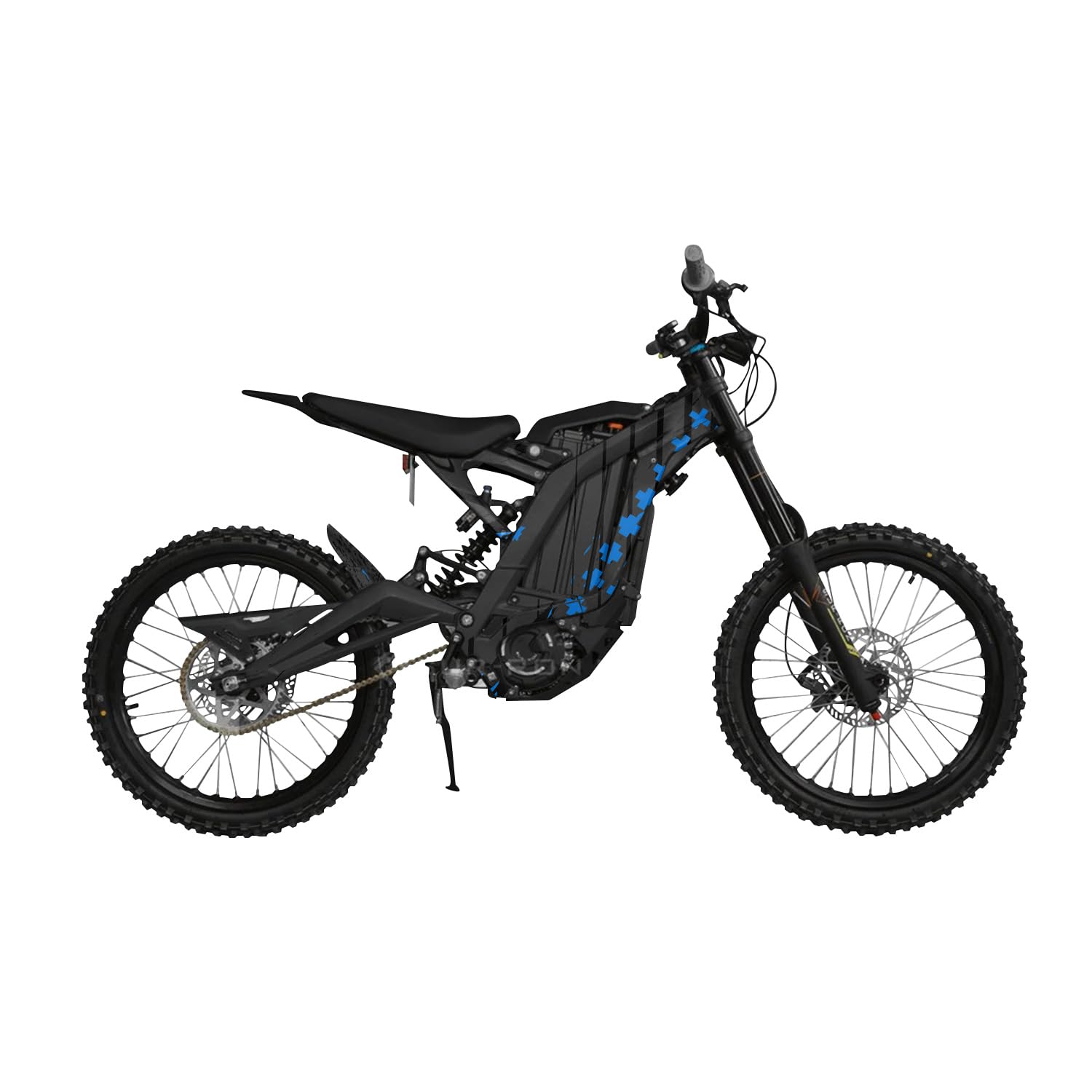 Surron Light Bee Graphics Kit Wrap - Grunge Cross Blue - Sur-Ron Skin - Premium 3M Vinyl Protective Wrap Decal Cover - Easy to Apply | Crafted in The USA by MightySkins
