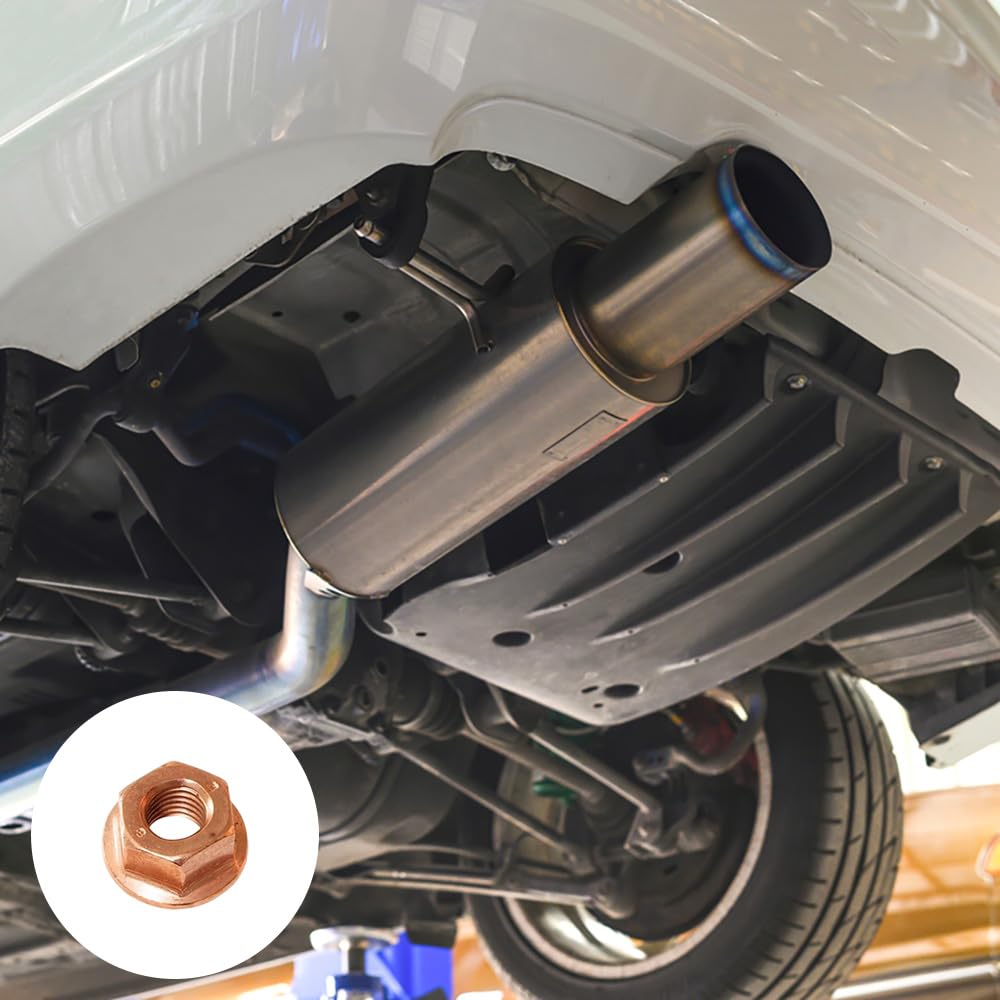 15 Dadi di Scarico M8 Esagonali Dadi del Collettore di Scarico Prigionieri Autobloccanti in Rame per Autoveicoli Bmw E30 Serie 3