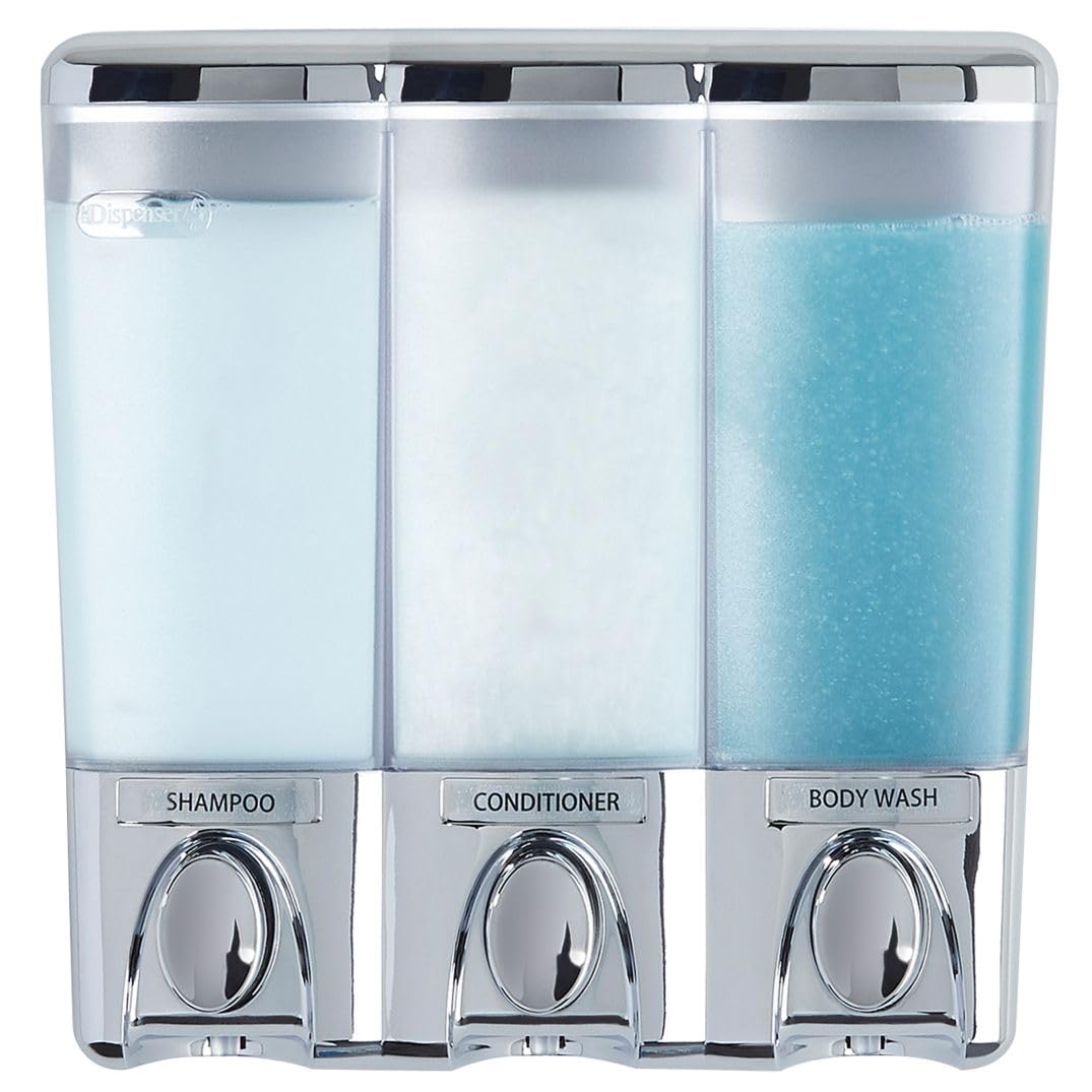 Better Living products clear choice dispenser, three chamber, chrome