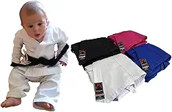 Kimono Bebe Karate/Judo/Aikido/JiuJitsu/Hapkido/Ninjutsu em 5 cores e 4 tamanhos