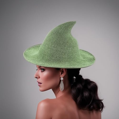 Miniatura 56 de Bestjybt - Gorro de punto de lana para mujer, para Halloween, para fiestas, disfraces, cosplay, accesorio diario Negro