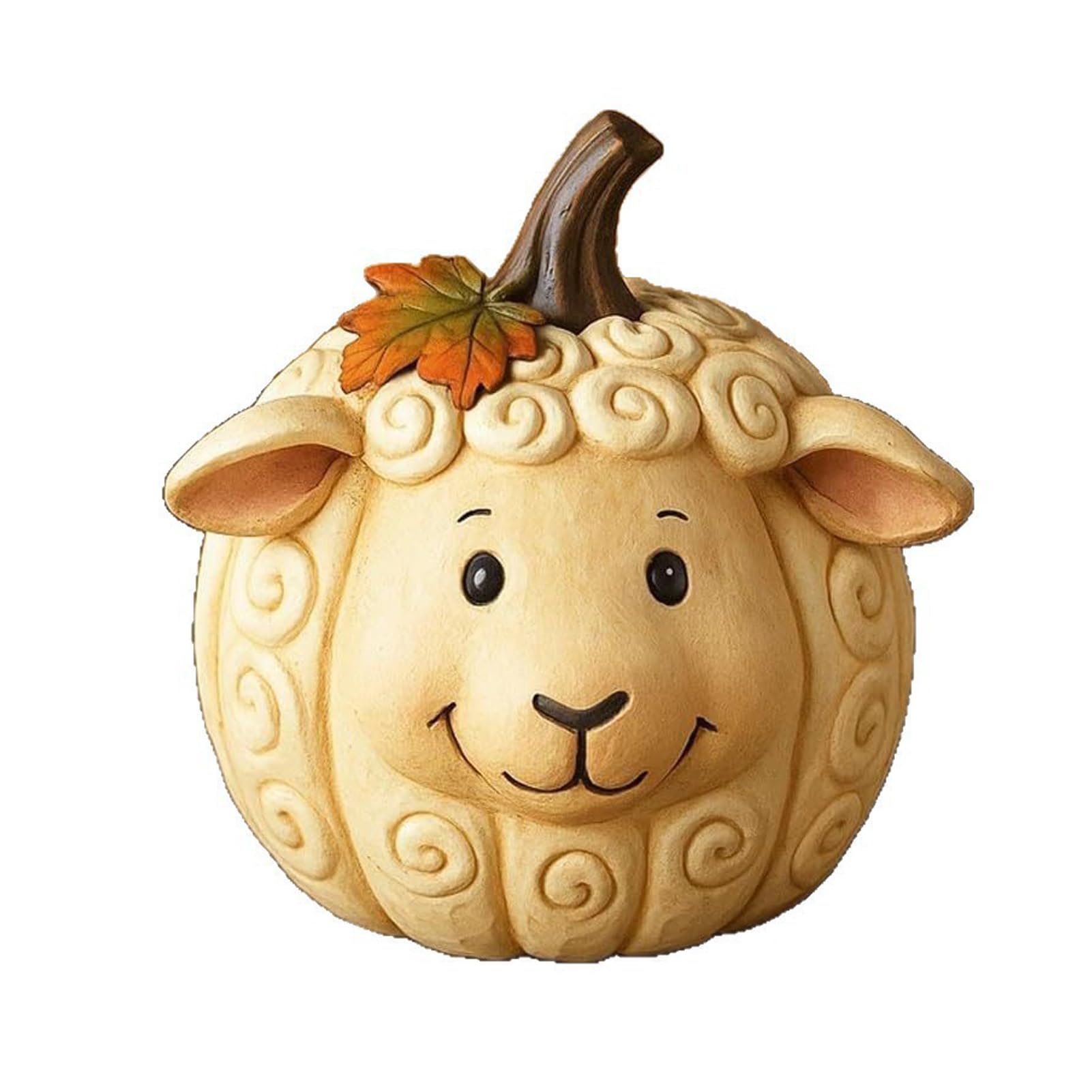 KIOALXZ Fall Animal Figurines Pumpkin Statue Decor For Thanksgiving And Halloween Fall Farm Animal Pumpkin Figurines Resin, sheep