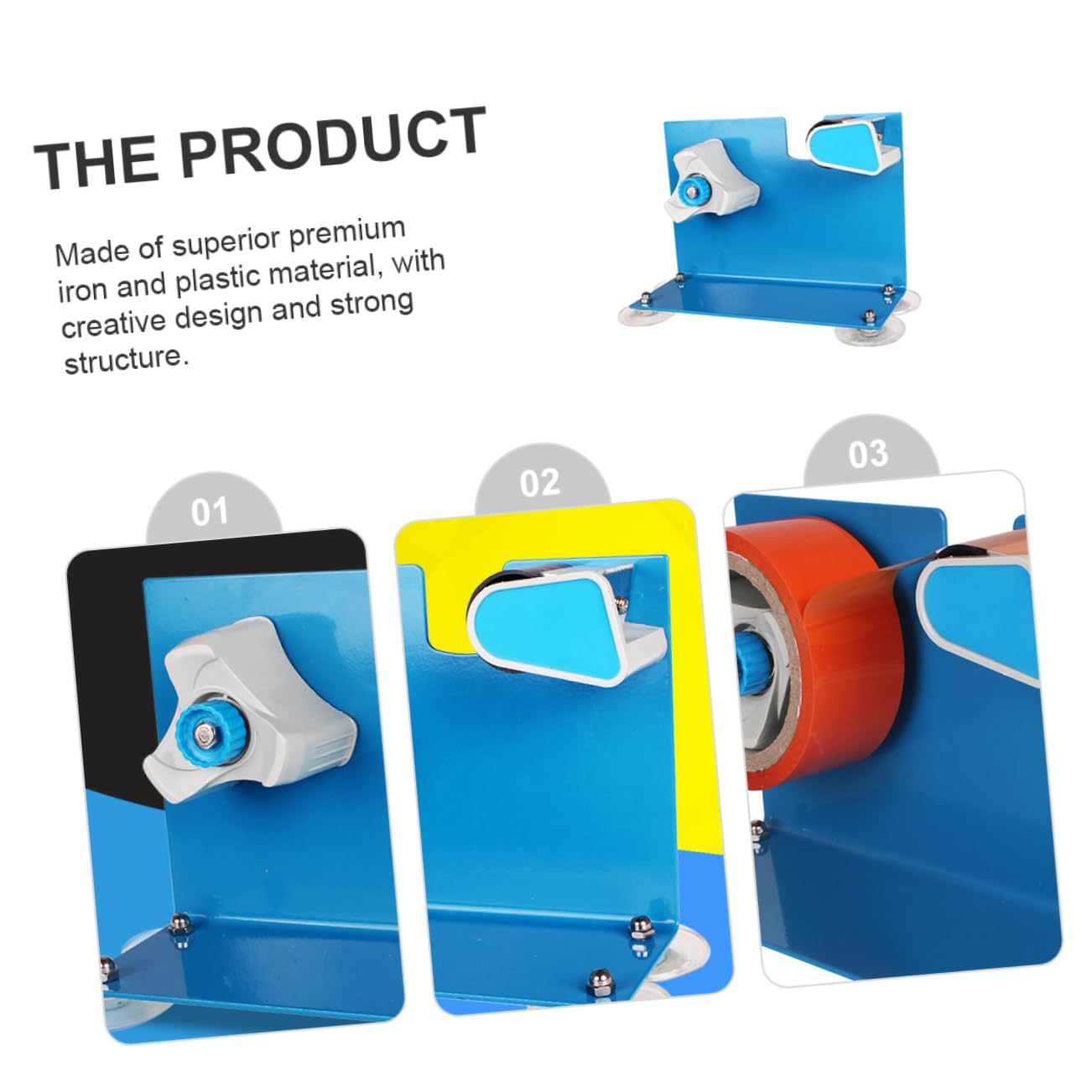 Dispenser Per Nastro Adesivo Da Tavolo Taglierina Per Nastro Da Imballaggio in Ferro e Plastica Di Design Creativo e Struttura Robusta Per Tagliare e Affilare Facilmente Senza