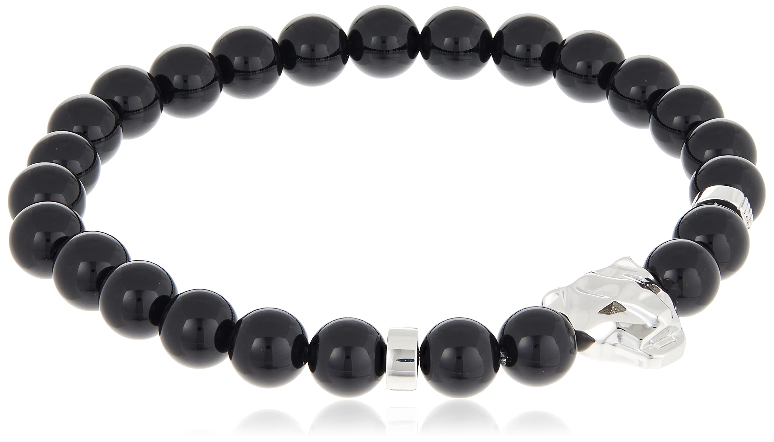 Just Cavalli Full Ss Colour Bracelet With Onyx -Jcbr50130100, Silver, One Size
