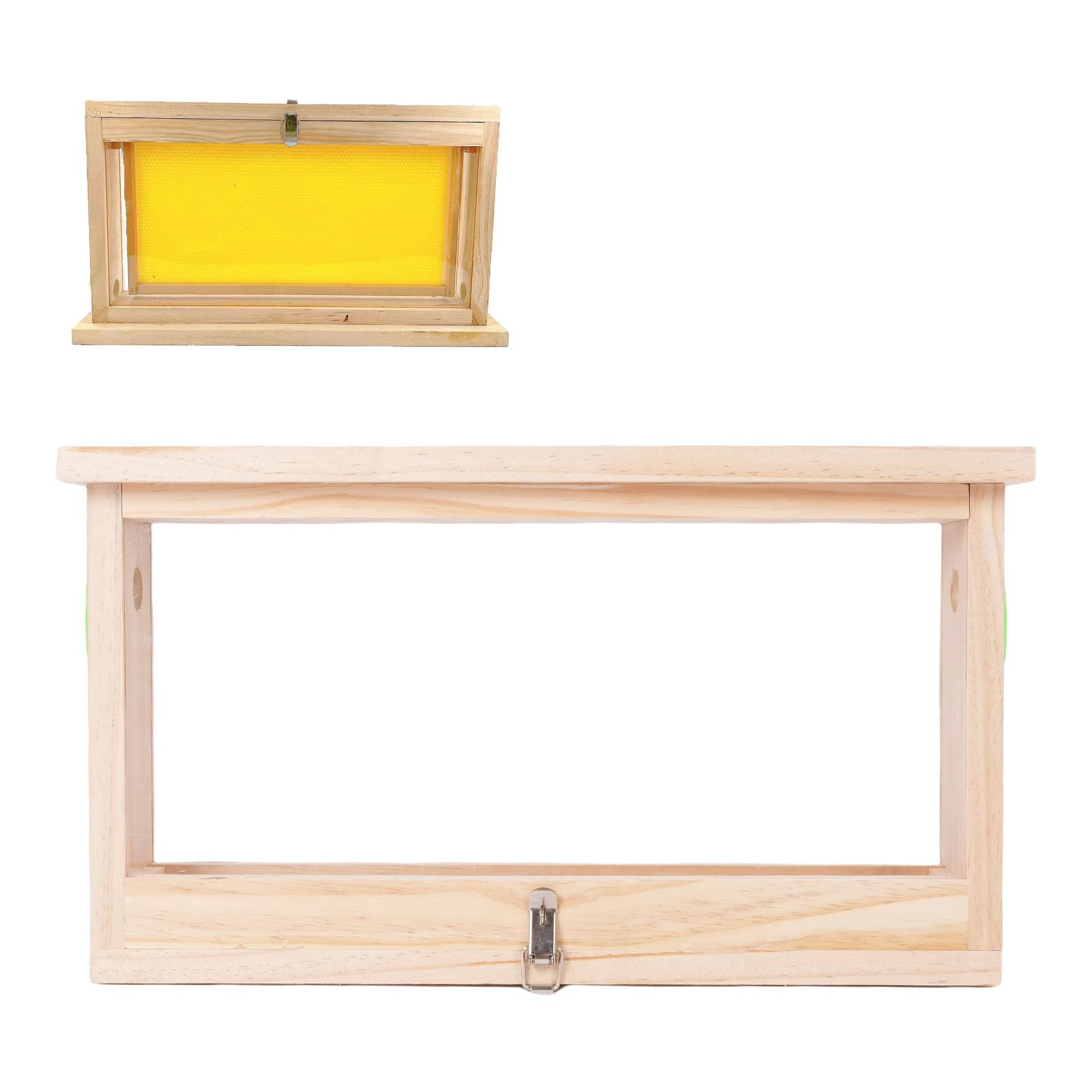 Generic Scatola di Osservazione per l'allevamento di Api, Tavola Acrilica su Entrambi i Lati Alveare in Legno Cornici per Alveare con Prese d'aria, Forniture per l'apicoltura, 21,7x12,4x4,8 Pollici