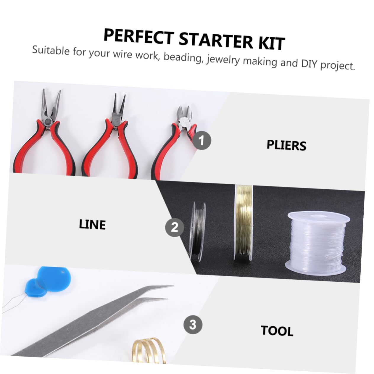 Tofficu 768pièces Kit Outils Pour Création De Bijoux Pinces Aiguilles Anneaux Et Boucles Boîte De Rangement à Compartiments