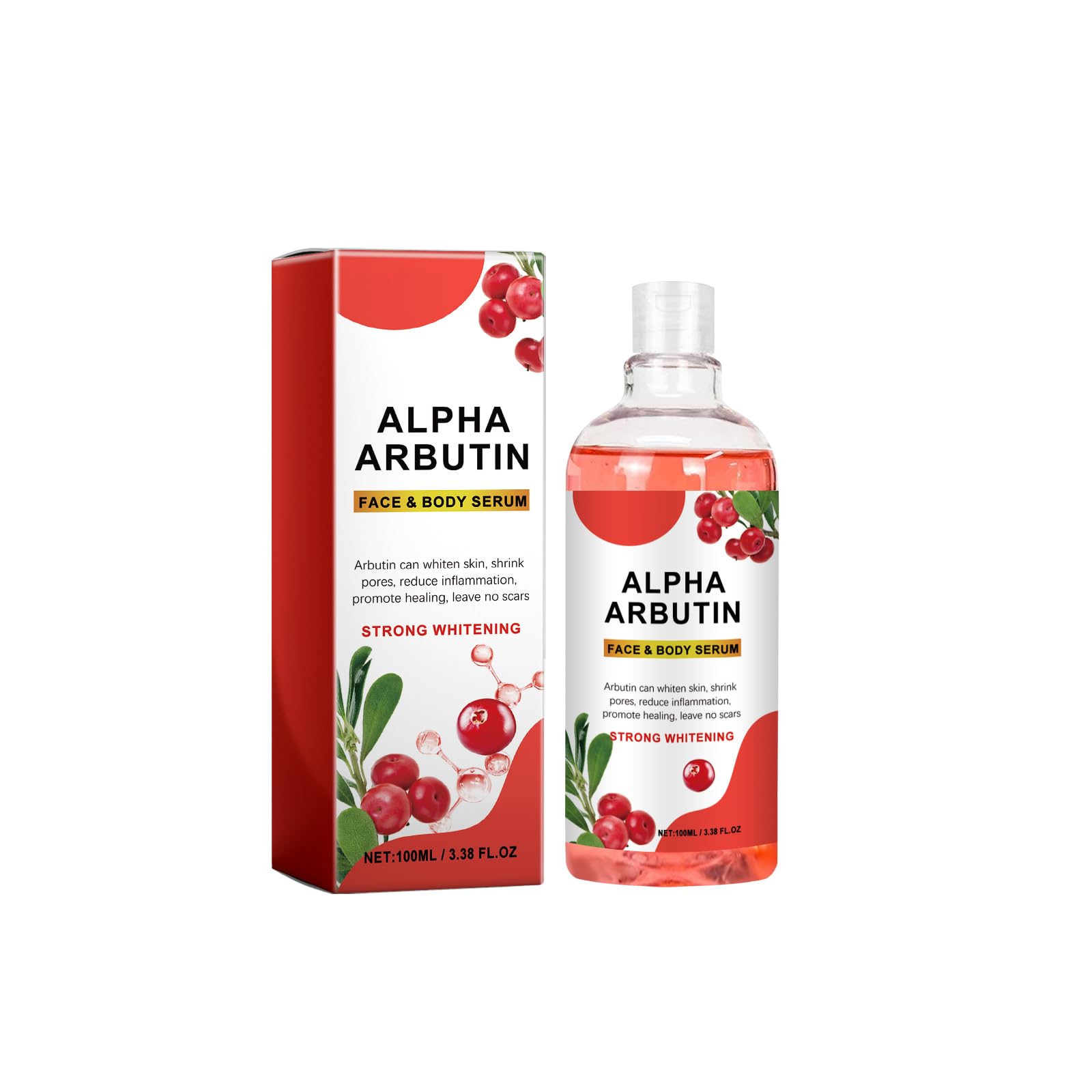 Alpha Arbutin Serum 100ml, Face & Body Brightening Serum, Helps Reduce Look of Dark Spots, Hydrates & Improves Dull-Looking Skin, Lightweight, Fast-Absorbing, Vegan & Cruelty-Free