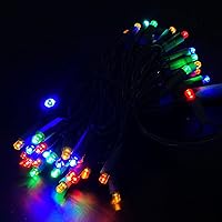 Vista 3 de Juego de luces LED de Navidad de 50 unidades, 5MM de ángulo amplio, luces de Navidad LED para exteriores, para jardín, patio, árboles de Navidad