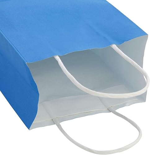 Miniatura 8 de BLUE PANDA Bolsas de regalo  9 x 5 x 3 pulgadas, paquete de 25, color azul, bolsas de recuerdo de fiesta con asas para dulces y golosinas