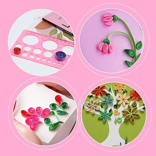 Miniatura 7 de LOKUNN Juego de 3 plantillas circulares para dibujar, especificaciones 2227 de plástico, reglas de plantillas geométricas de plástico, herramienta