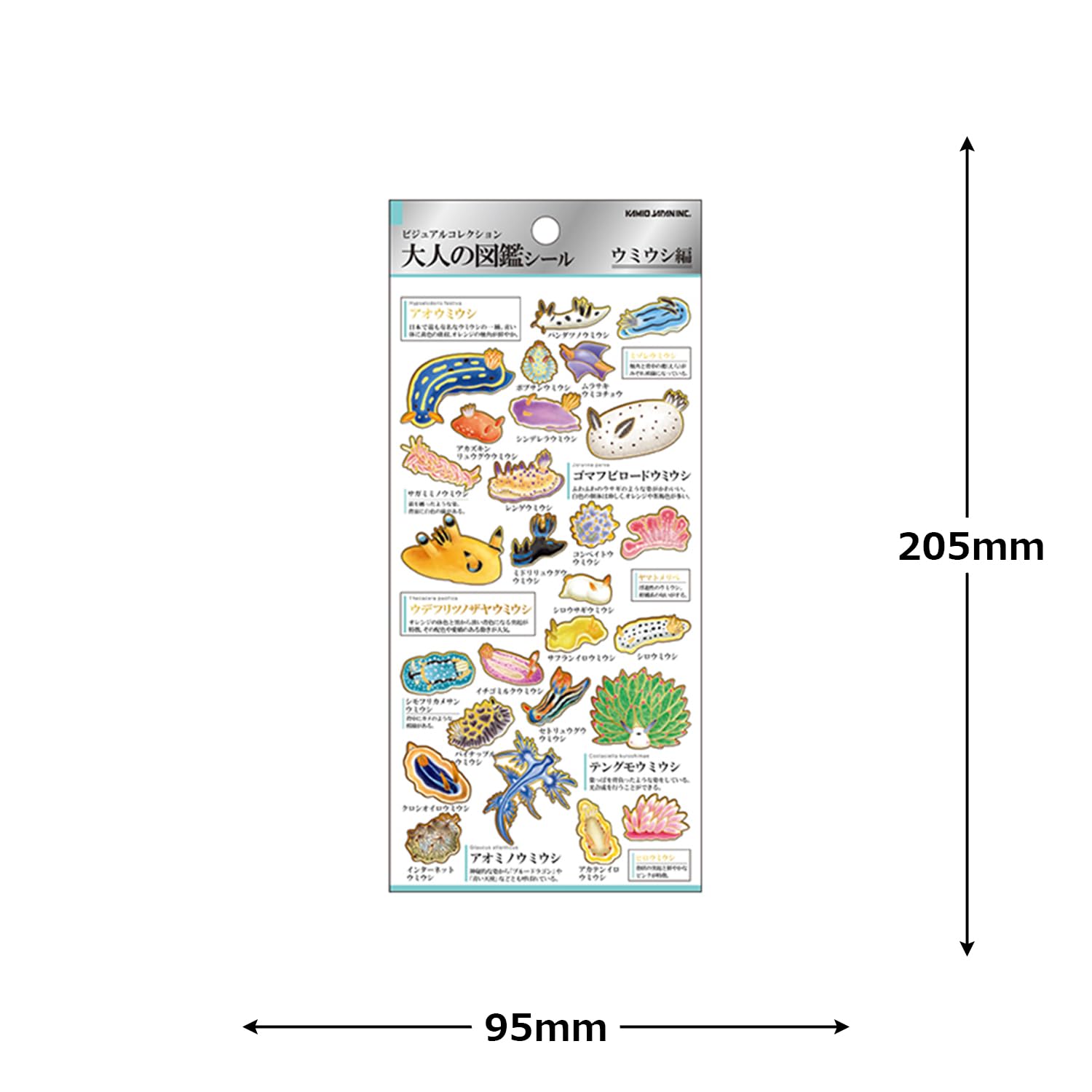 Amazon | カミオジャパン シール 大人の図鑑シール ウミウシ 226339