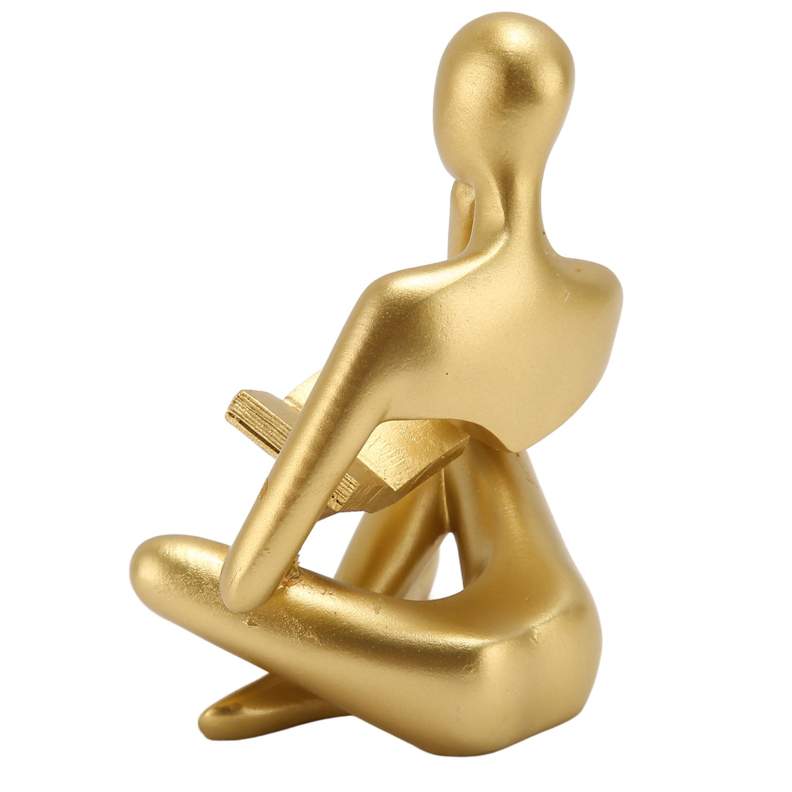 HERCHR Pensatore Statuetta, Sculture Innovativa Signora Lettura Polpa Stampaggio Ufficio Studio Libreria Ornamenti(oro)
