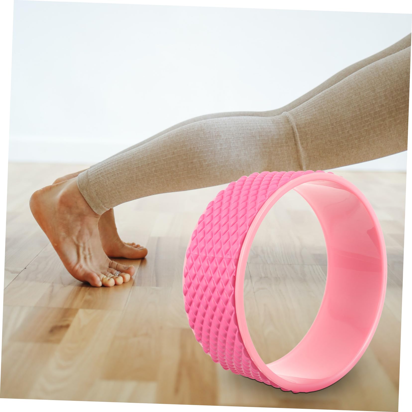 HANABASS Yoga Wheel Rückentrainingsrolle rutschfest für Bessere Haltung und Flexibilität Stabiler Fitness und Yoga Zubehör Geeignet für Anfänger und Fortgeschrittene Fördert