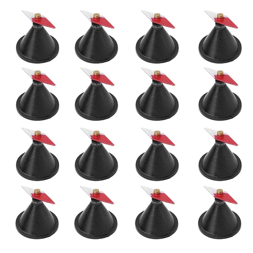 Diamond-Shaped Small Magnetic Compass Needle Experimental Teaching Instrument 16pcs Rhombus Small Magnetic Needle with Stand Physical Experiment Teaching Instrument