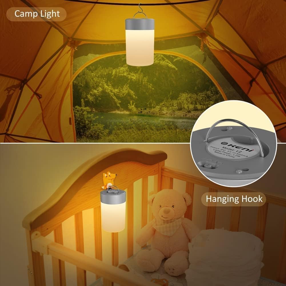 G Keni Nachtlampje Voor Kinderen - 3 Kleuren Met Timer, Dimbaar LED Babykamerlampje Geel