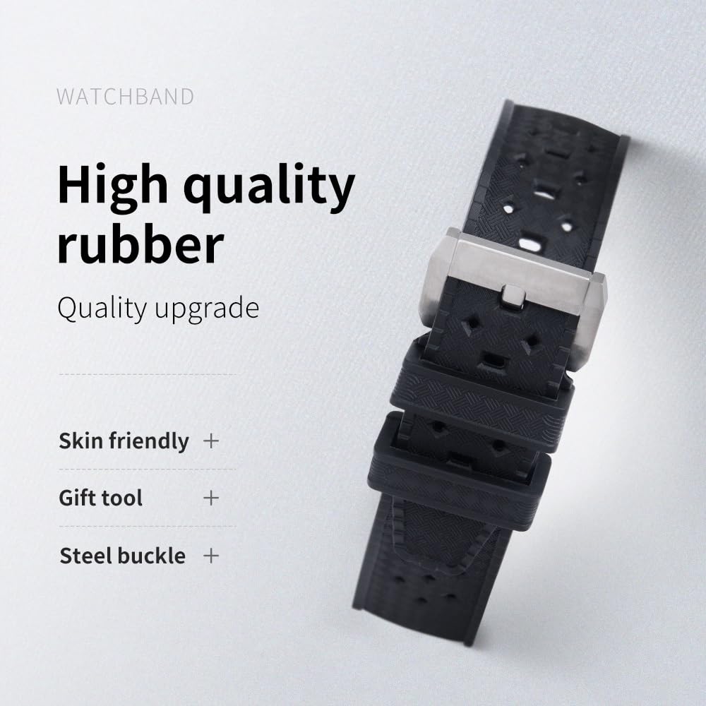 Dla Fifty Fathoms 5008B bransoletka do zegarka serii Barakuda 20mm dla paska Blancpain paski do zegarków z gumy silikonowej wymień