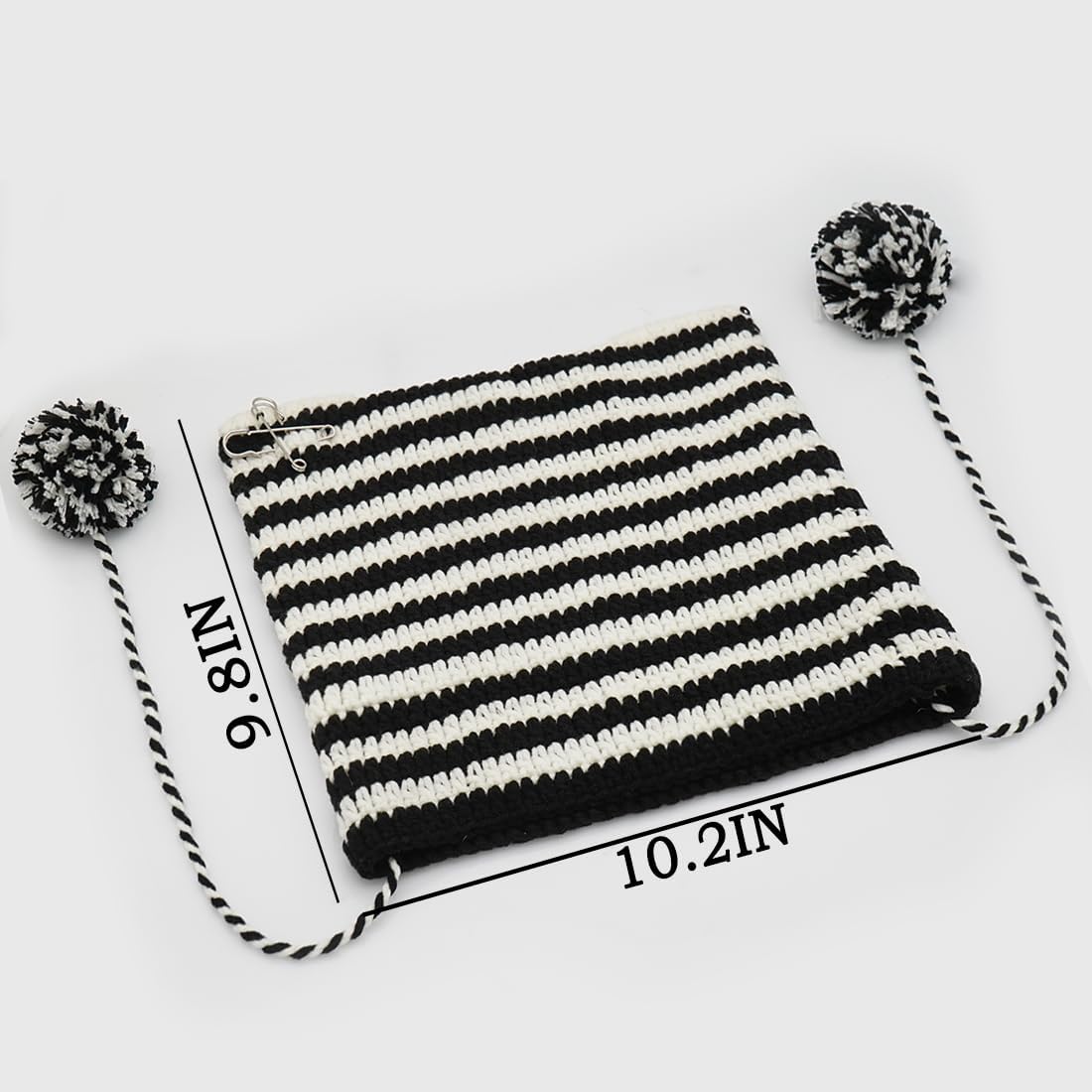 XYIYI Crochet Hats for Women Fox Knit Hat with Pompoms Grunge Goth Accessories Slouchy Beanies for Women Girls - Image 7