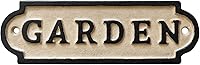 6 Funpop Vintage Iron Garden Sign - Retro Rustic Yard Decor for Porch, Farmhouse, Patio & Outdoor Fence