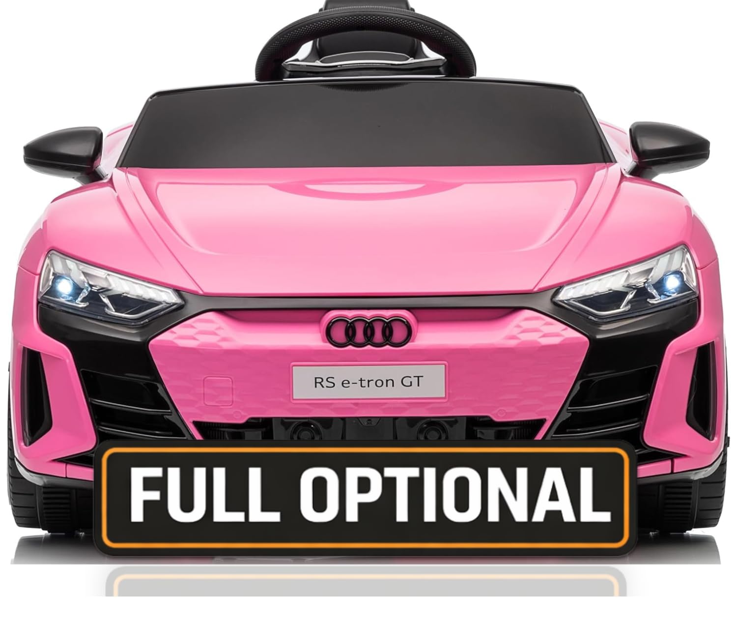 Audi RS e-tron GT Auto Elettrica per Bambini 12V con Telecomando Parentale – Macchina Cavalcabile con Porte Apribili, Cinture di Sicurezza a 3 Punti, Luci LED, MP3 USB SD, Ammortizzatori Rosa