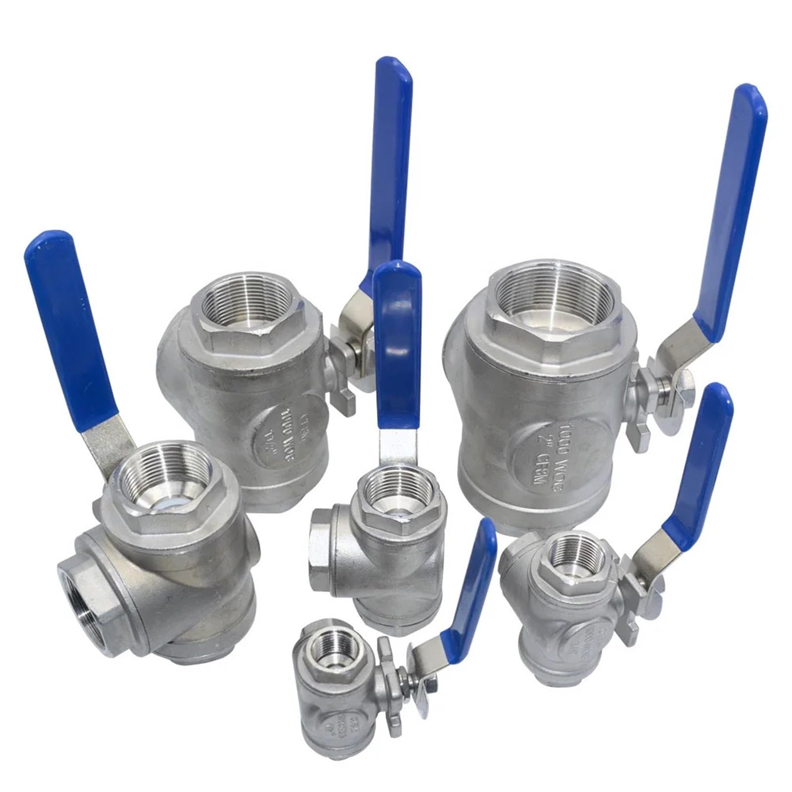 1/4 "3/8" 1/2" 3/4" 1" 2" Filettatura interna T-port Valvola a sfera Connettore SS304 Acciaio inossidabile Valvola a sfera a tre vie Acqua e gas 1 pz(3/4")