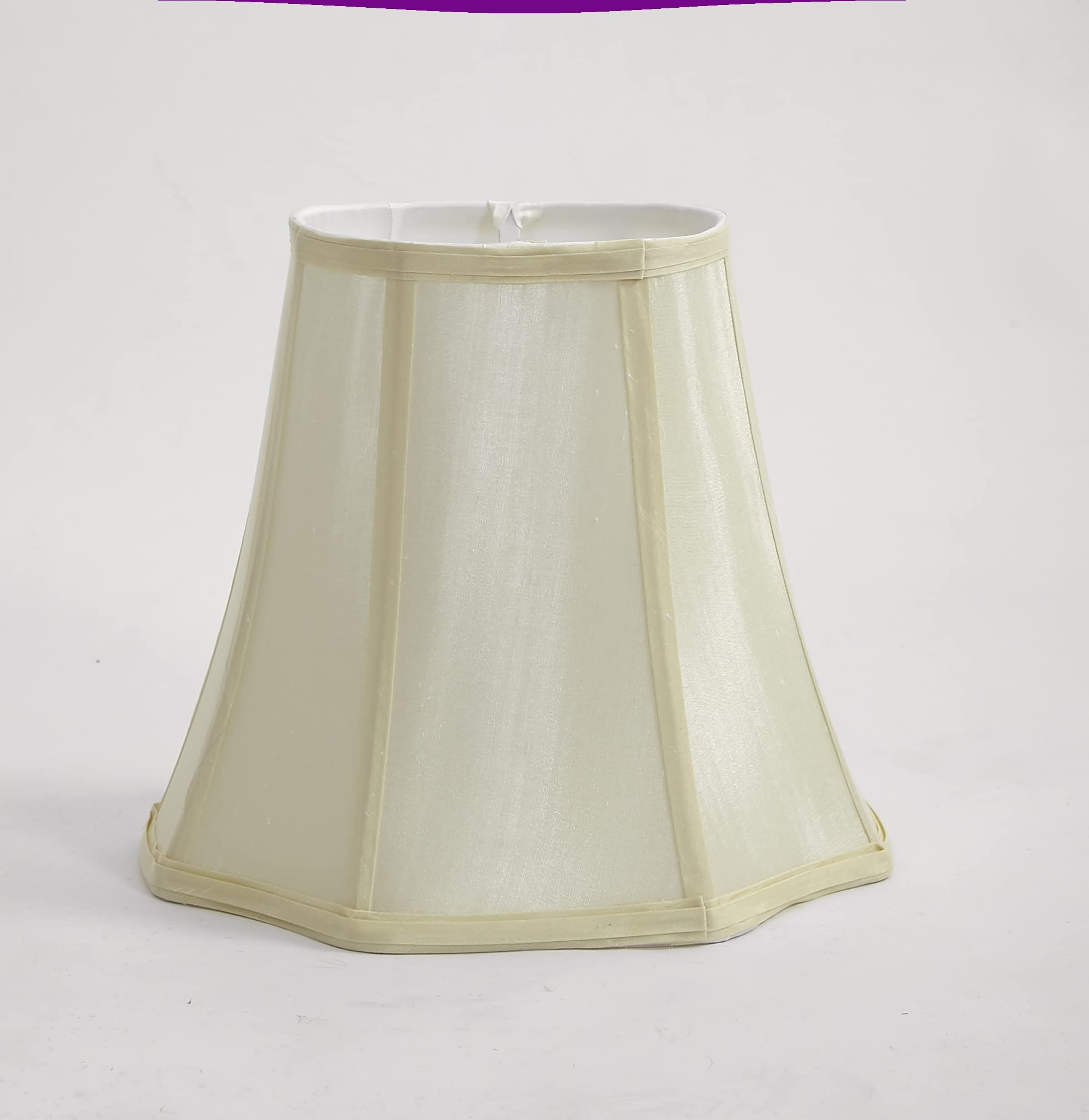 OVS Oval Faux Silk Lined Lampshade in Cream (17inch)