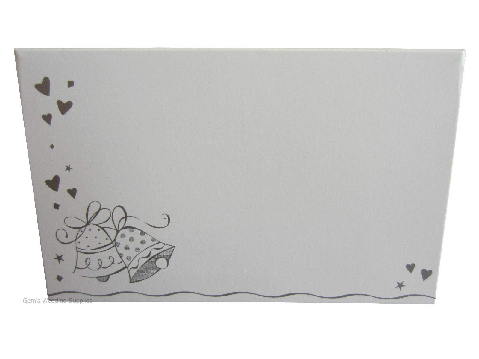 byou Segnaposto,Carte di Nome Luogo 100 Pezzi Bianco Perla Bianche Carte da Tavola er Decorazione di Matrimonio Festa 10 * 10cm