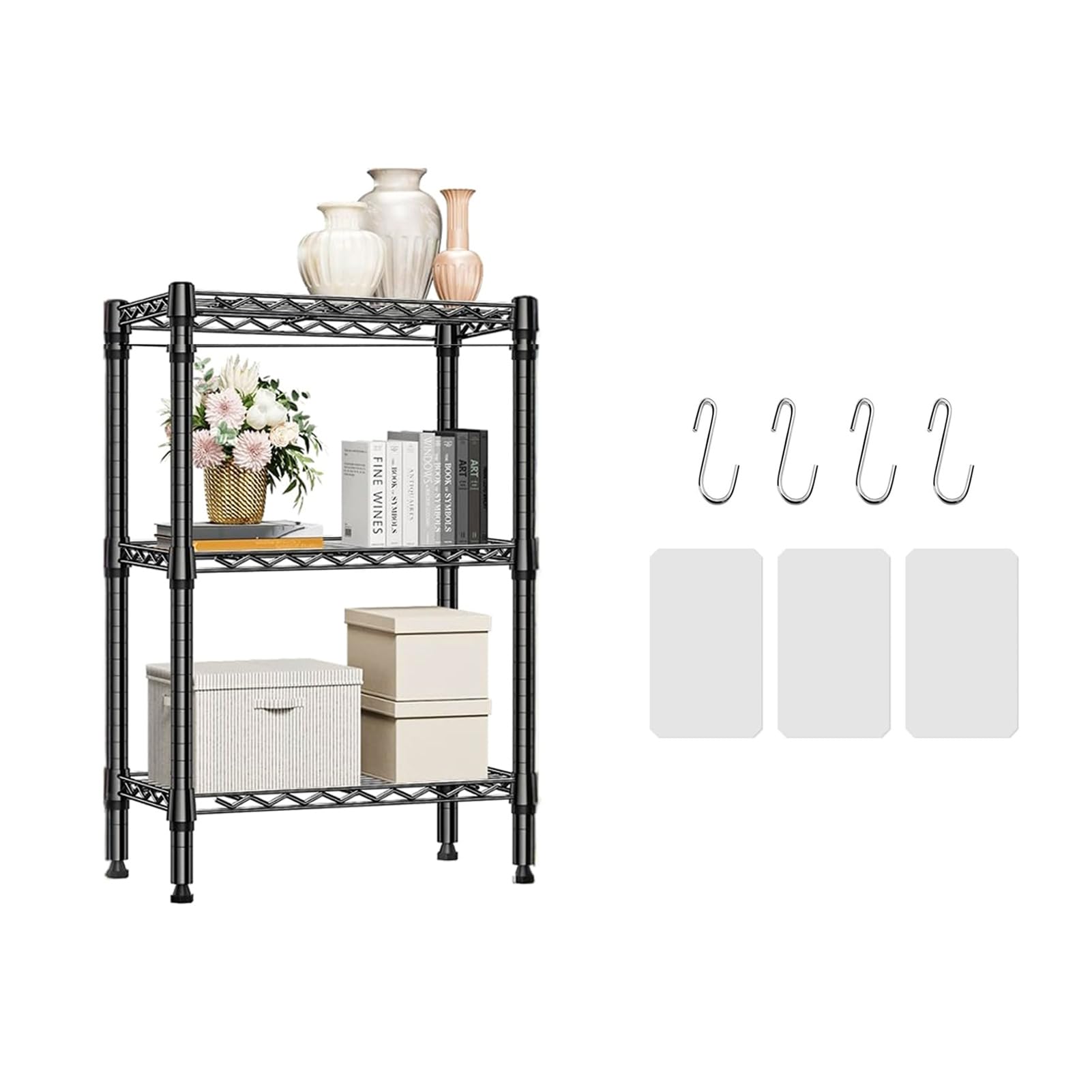Support de rangement robuste réglable en métal pour optimiser l'organisation de votre cuisine