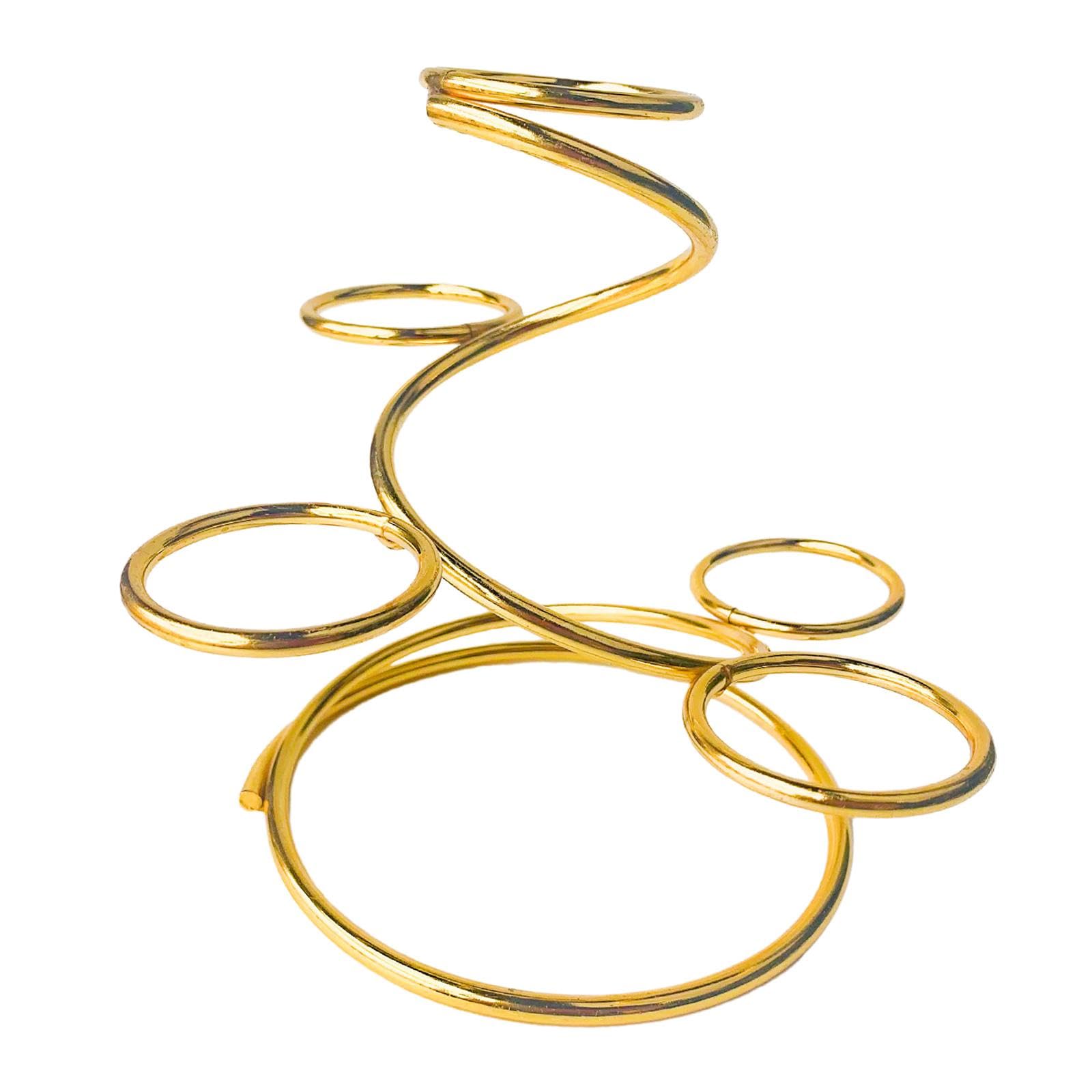 B Baosity Crystal Ball Seat Spheres Metal Holder Creative Ball Display Rack Crystal Ball Bracket Stable for Tabletop Apartments Marbles, Gold