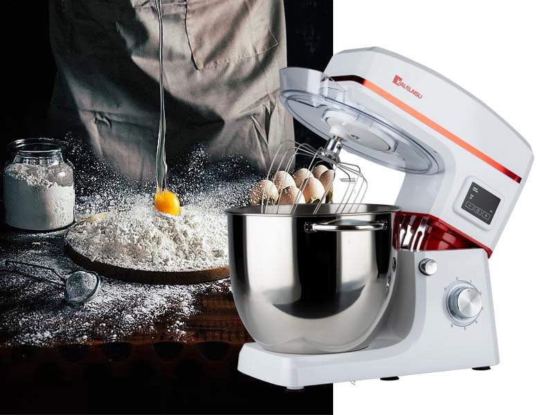 Amazon | KALELAISU スタンドミキサー 業務用ミキサー 8L大容量ボウル