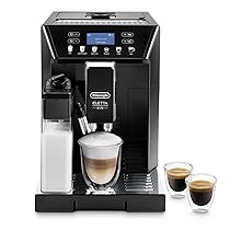 De’Longhi Eletta Evo ECAM 46.860.B macchina da caffè automatica, con sistema lattecrema, cappuccino ed espresso premendo un pulsante, display LCD e tasti sensori, 2 litri, colore nero