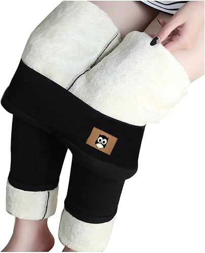 Miniatura 7 de oelaio Leggings con forro polar para mujer, cintura alta, control de abdomen, pantalones térmicos atléticos activos con levantamiento de glúteos,