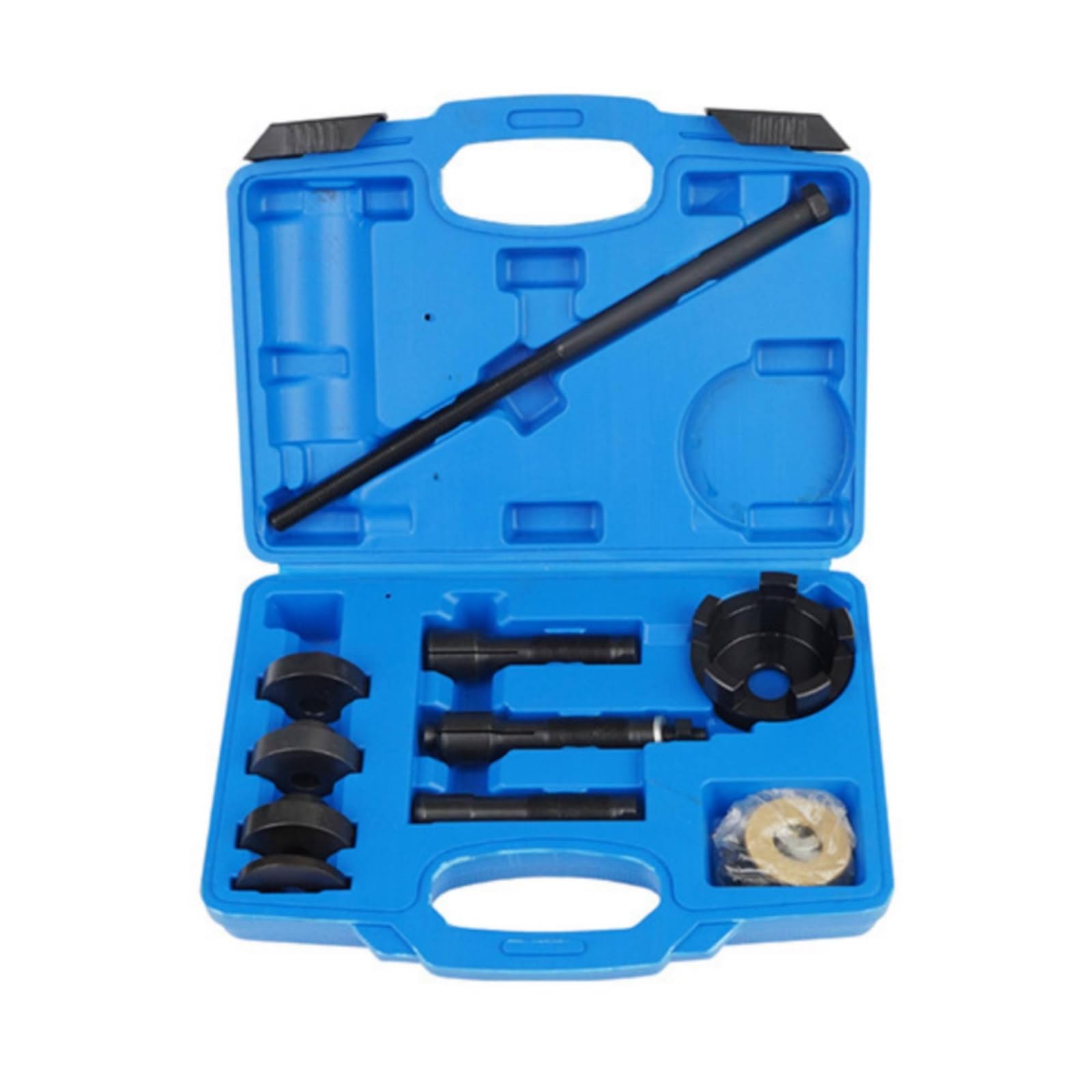 perfeclan Extractor de Rodamientos de Motocicleta Juego Completo para Bujes de Rueda Varilla de Tracción y Componentes Acero al Carbono Caja con Asa Integrada