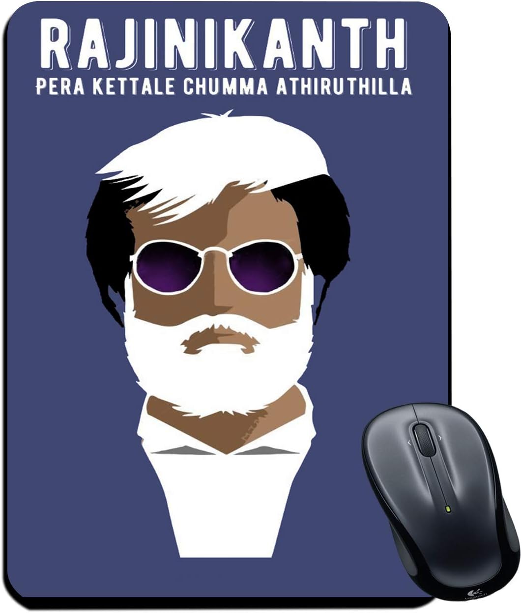 Plan To Gift Gaming Mouse Pad Rajnikanth Pera Kettale Chumma Athiruthilla Printed Multicolour Size 7x8.8 inches