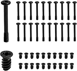 Lote de 80 Tornillos para Ventilador y Caja de PC–M5 x 10 mm y 6-32 x 30 mm en Acero al Carbono,Tornillos Autorroscantes para Radiador, Refrigeración Líquida y Montaje de Ventiladores de Ordenador