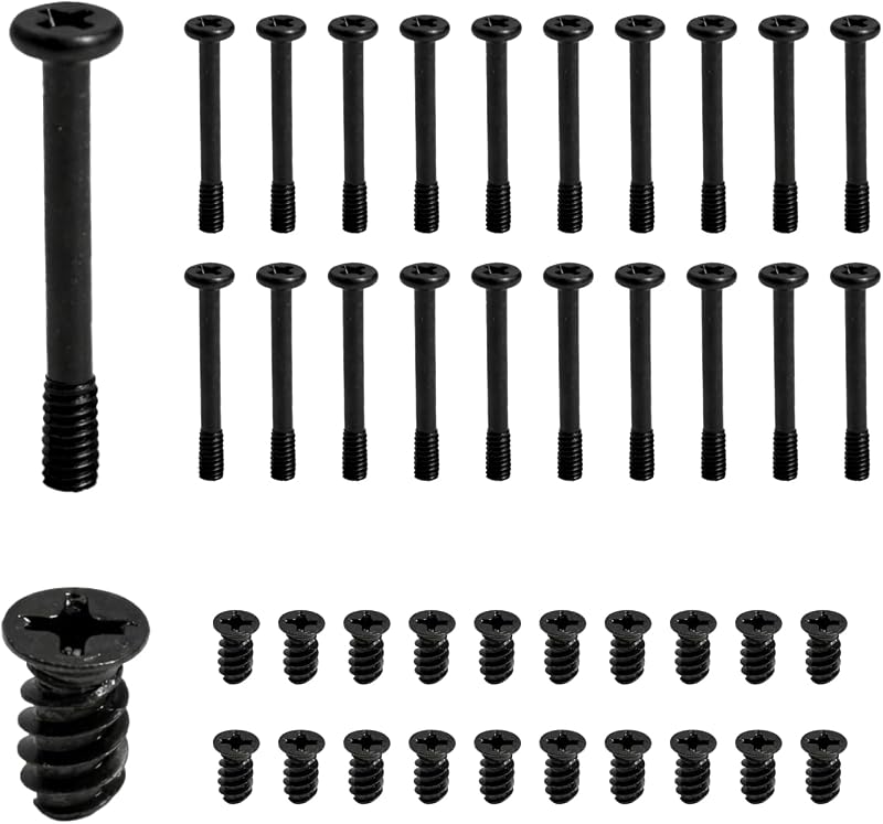 Lote de 80 Tornillos para Ventilador y Caja de PC–M5 x 10 mm y 6-32 x 30 mm en Acero al Carbono,Tornillos Autorroscantes para Radiador, Refrigeración Líquida y Montaje de Ventiladores de Ordenador