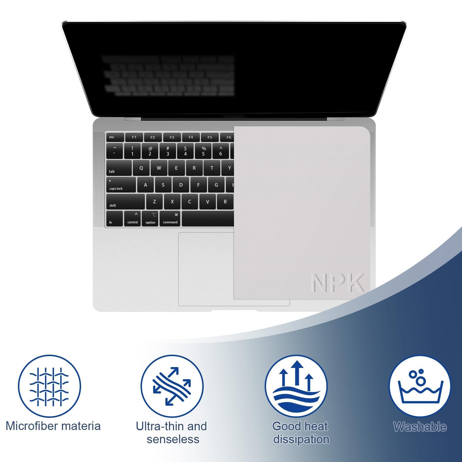 Pellicola protettiva per tastiera e schermo, set di protezione per tastiere e display di laptop - Panno in microfibra (34 x 22,5 cm) per MacBook Pro da 15 e 16 pollici, Dell XPS,HP Envy e altri