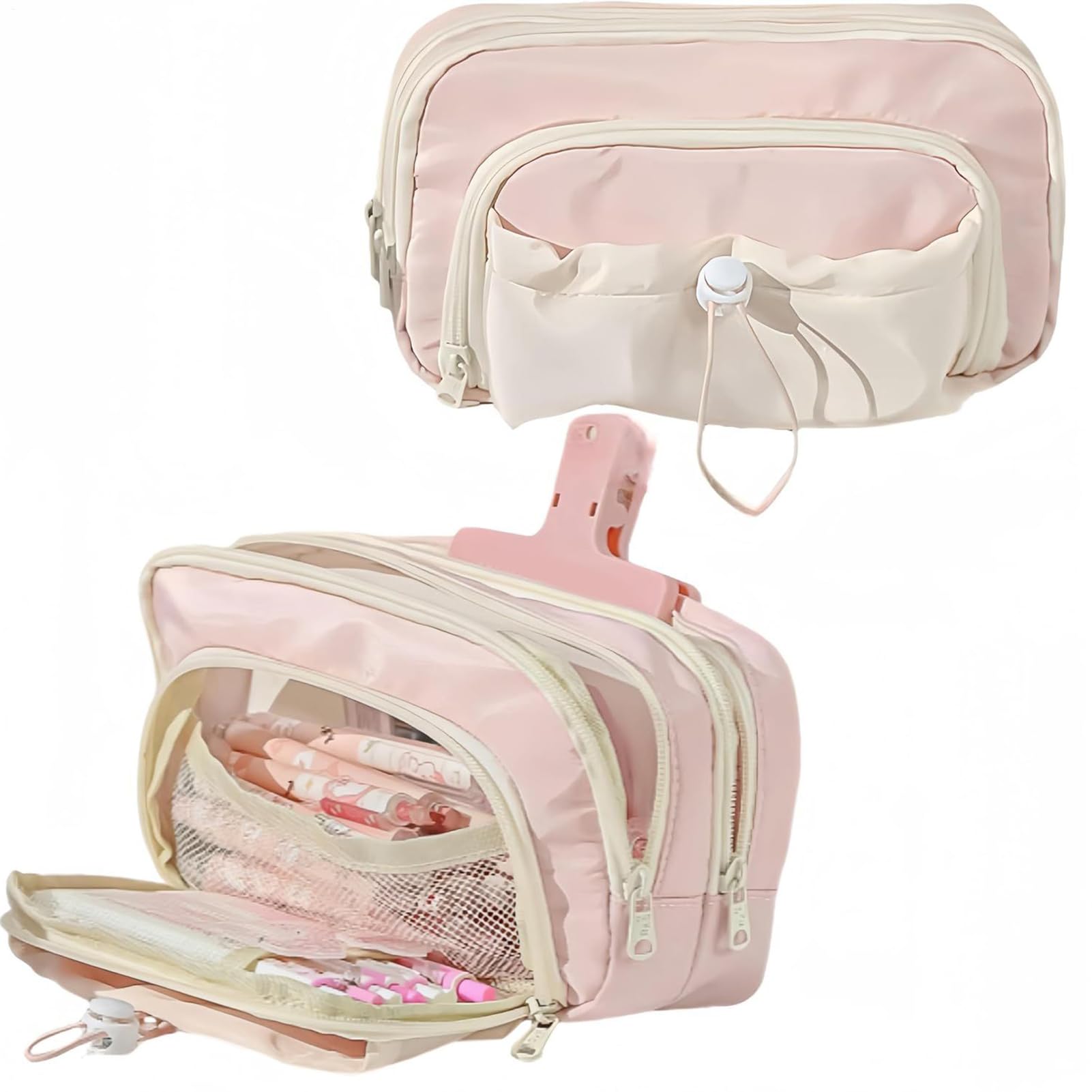 Materiale Scolastico Estetico Portapenne Estetico con Disegno a Cane e | Kit Scolastico Per Creatività, Trucchi, Pastelli, Ufficio, Viaggi, Studenti, Ragazzi e Ragazze