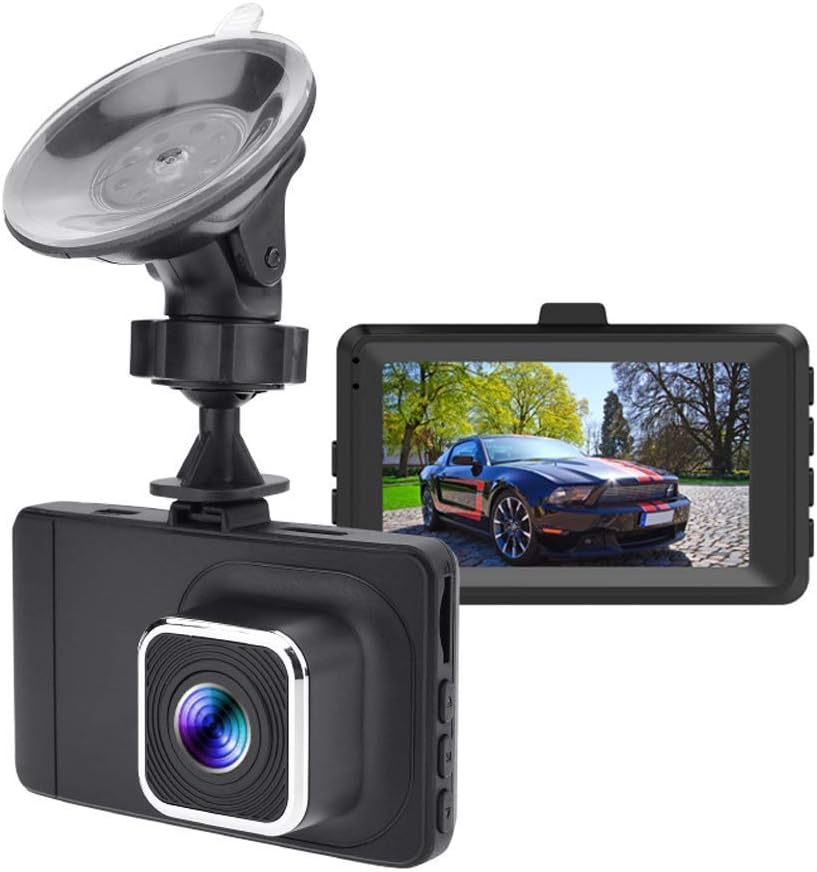Adofys Novatek 96650 Full Hd Car Dash Camera, H1080P, 3" LCD Screen Video Recorder, 150° Wide Angle Lens, G-Sensor, Motion Detector, Loop Recorder, Upto 32GB Support Camera