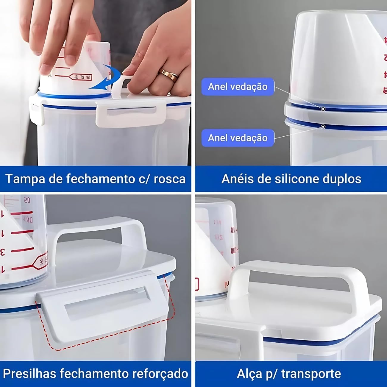 Análise do Pote Hermético 2L: descubra como organizar sua despensa com estilo! 8