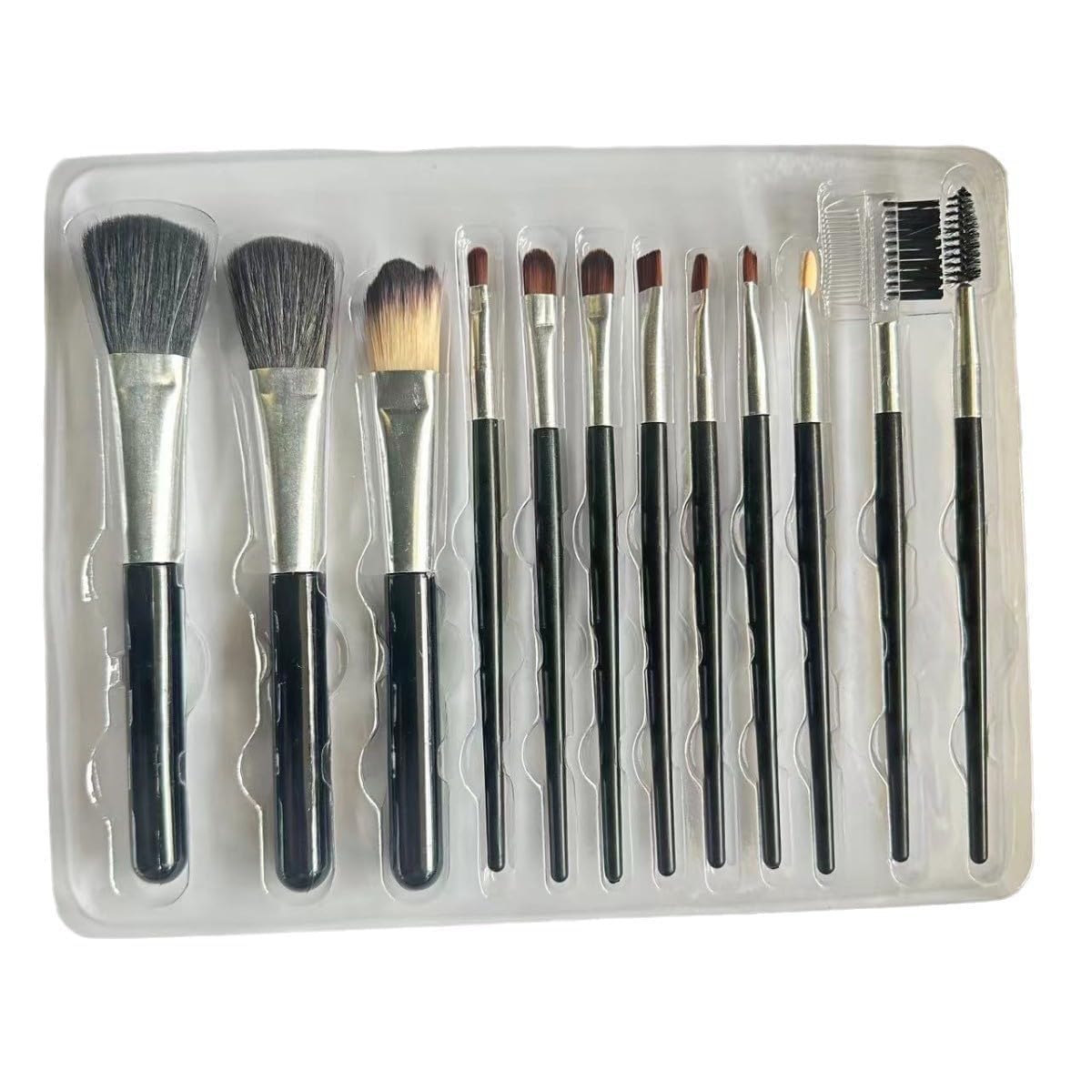 Premium-Make-up-Pinsel-Set mit 12 Stück, für professionelle Party, Make-up, Foundation, Lidschatten, Ebbrow, Mascara-Pinsel, Gesichtspuderpinsel (mehrfarbig)