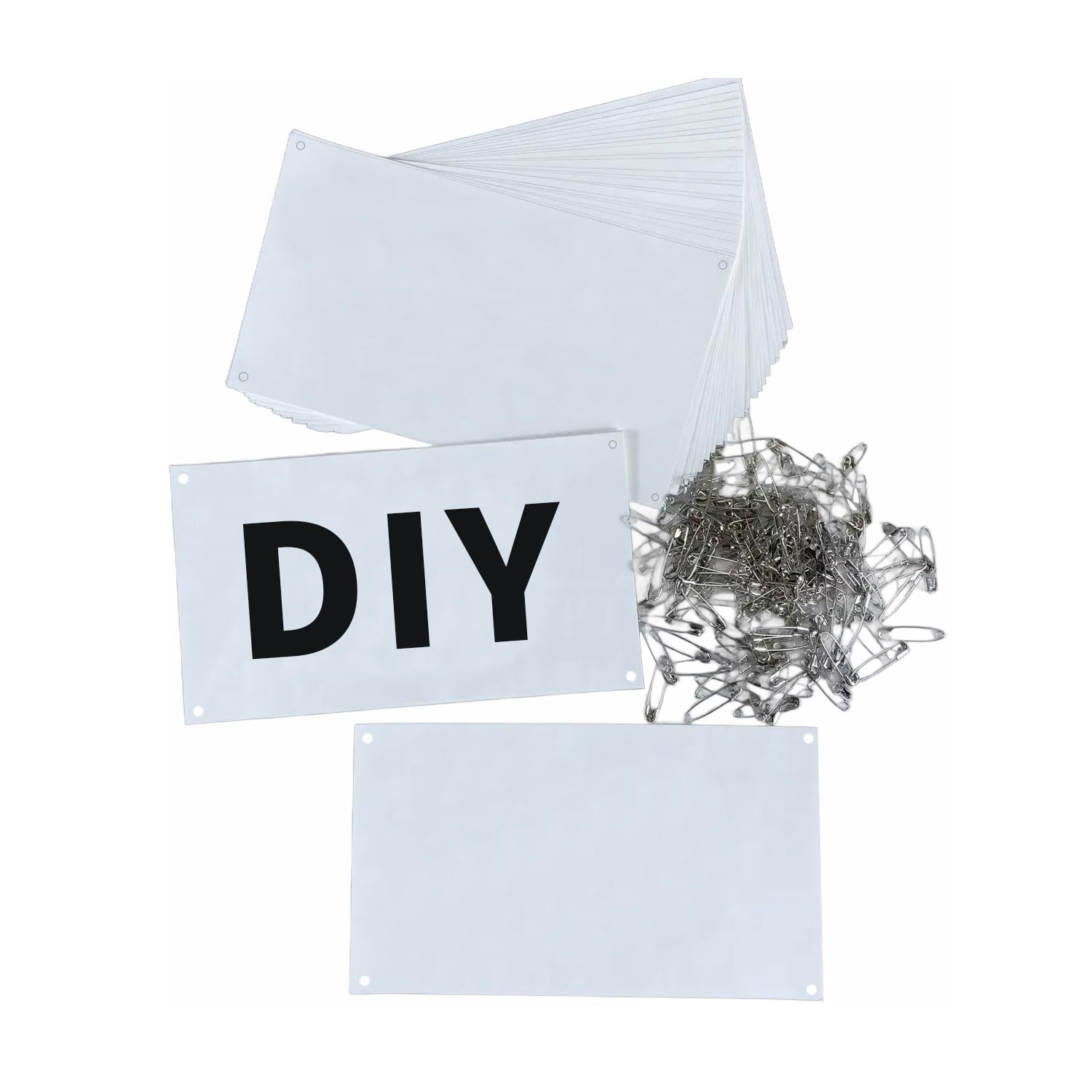 UISKOOPW Tyvek Race Bibs Running Numbers with Safety Pins, Audition Numbers|Tryout Numbers 1-500 for Marathon Runners Events Sports Games