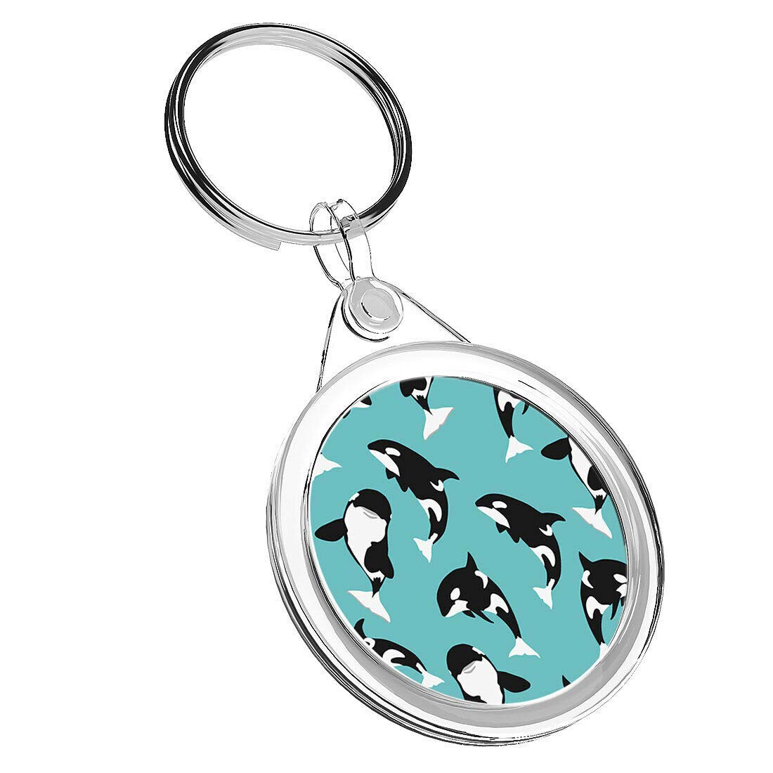 Destination Vinyl Keyrings Unisex Kids Multi 1 X Orca Killer Whale Sea Life - Keyring Ir02 Mum Dad Kids Birthday #3541