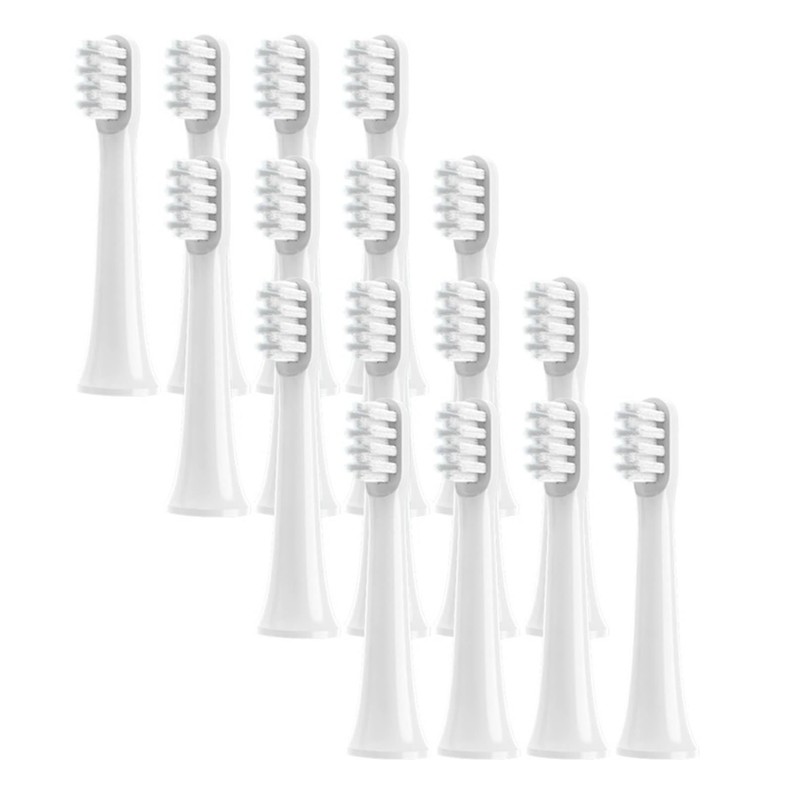 4/8/12/16PCS, Compatible For Xiaomi, T100 Cabezales De Cepillo De Dientes De Repuesto Sonic Electric Vacuum DuPon Cepillo De Dientes Cabezales De Cepillo De Cerdas Suaves(White-16PCS)